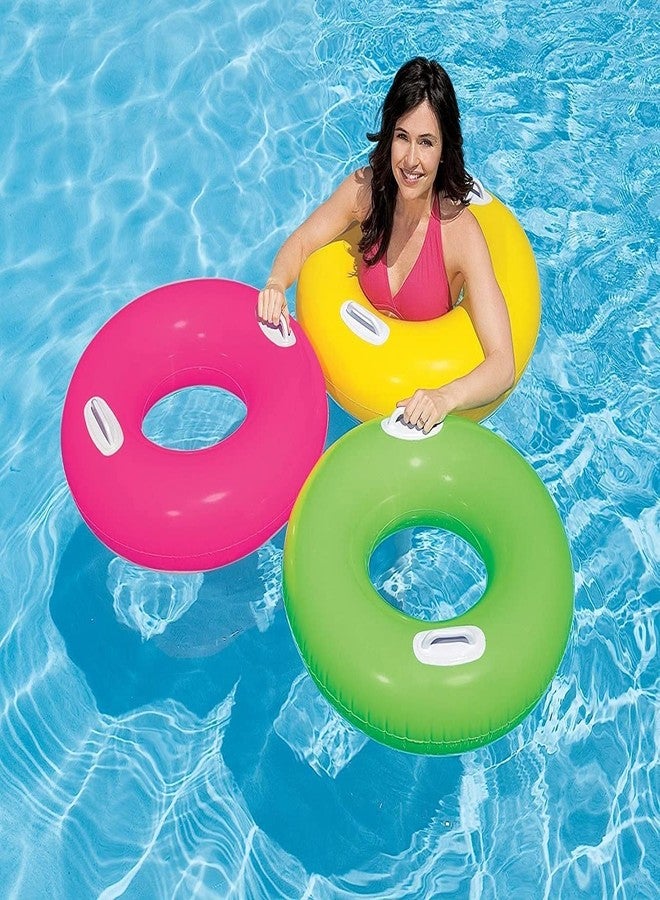 ClearChoice:- Adult Swimming Ring Inflatable Pool Float Tube with 2 Handles(Size - 30'' inch)(Multi Color)(8 + Years Up)(1 PIS) - Image 1